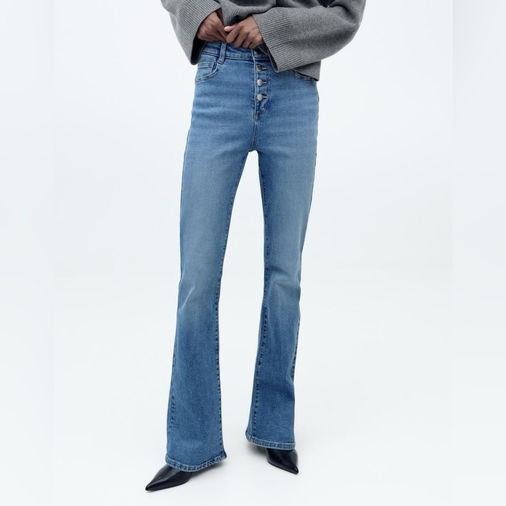 Zara Blue Flare Women's Jeans